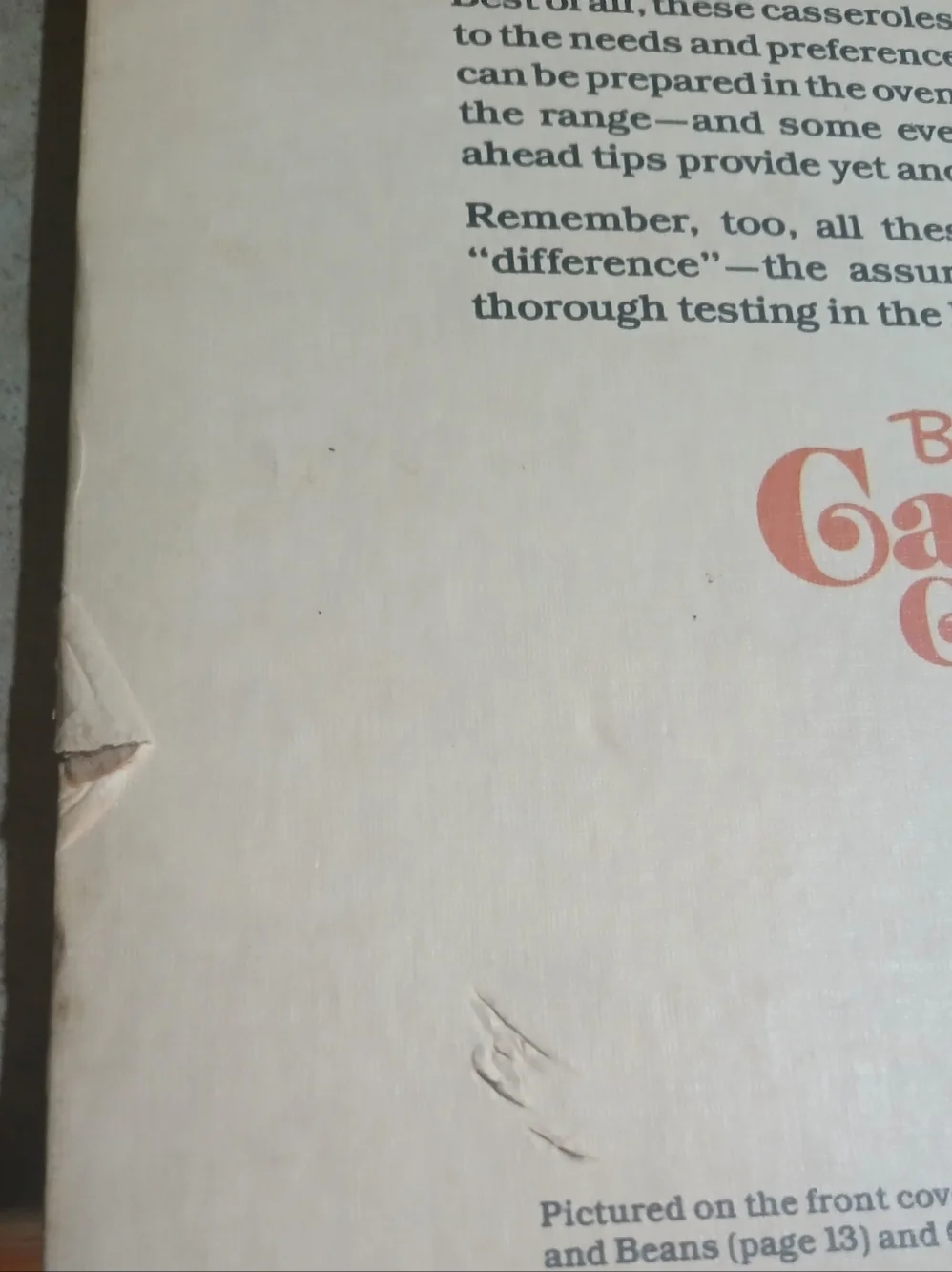 Betty Crocker Casserole Cookbook - 1981